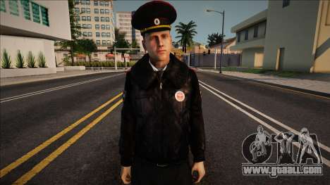 A policeman in a winter uniform for GTA San Andreas