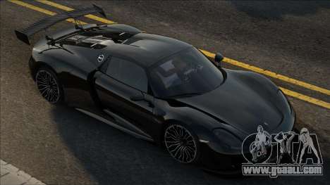 Porsche 918 Spyder 2014 Blek for GTA San Andreas