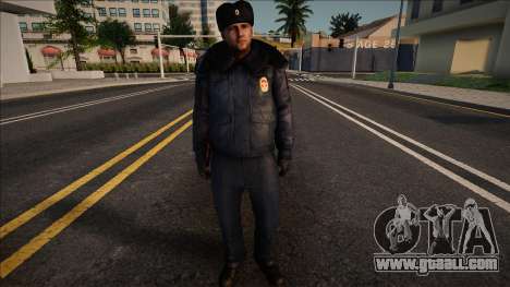 District police officer in winter uniform for GTA San Andreas