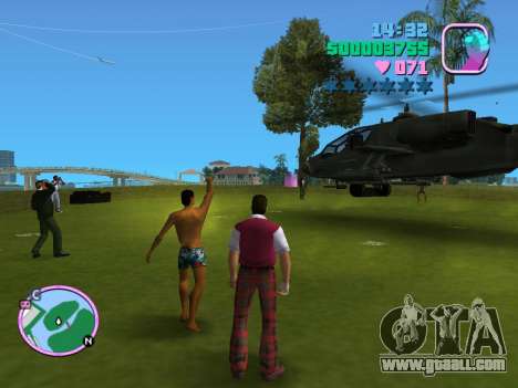 Hunter Helicopter Training Mission Mod for GTA Vice City