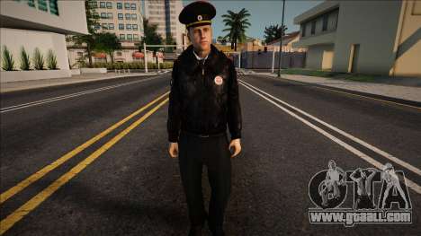 A policeman in a winter uniform for GTA San Andreas