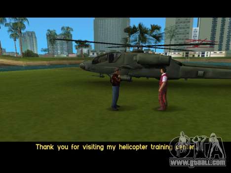 Hunter Helicopter Training Mission Mod for GTA Vice City