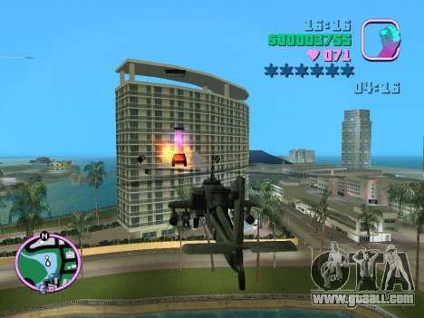 Hunter Helicopter Training Mission Mod for GTA Vice City