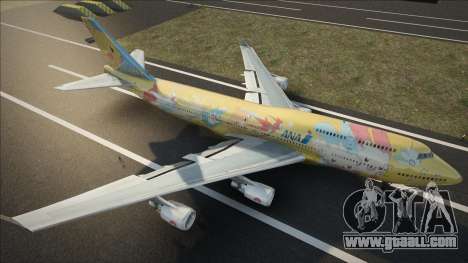 ANA In a Pokemon Livery B747-400 Skin for GTA San Andreas