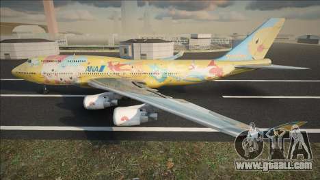 ANA In a Pokemon Livery B747-400 Skin for GTA San Andreas