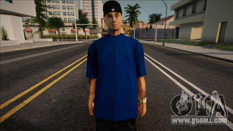 Blue T-Shirt Mann for GTA San Andreas