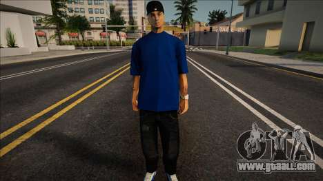 Blue T-Shirt Mann for GTA San Andreas