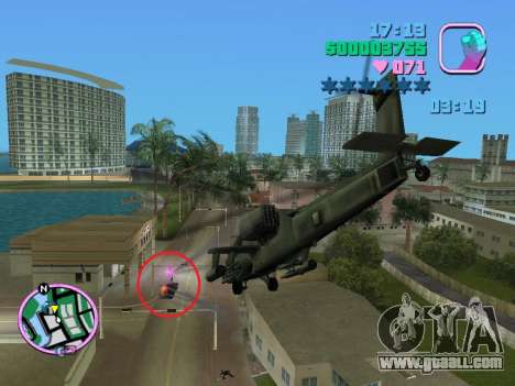 Hunter Helicopter Training Mission Mod for GTA Vice City