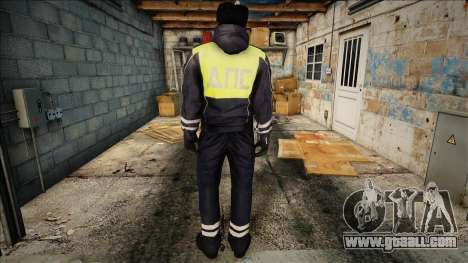 Employee in winter traffic police uniform for GTA San Andreas