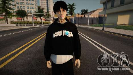 Young guy in a stylish hoodie for GTA San Andreas