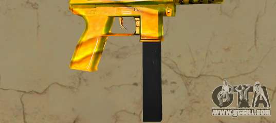 Tec-9 Texture Gold for GTA Vice City
