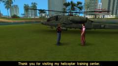 Hunter Helicopter Training Mission Mod for GTA Vice City