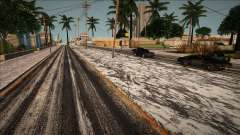 Winter road textures and snowdrifts in Las Venturas for GTA San Andreas