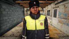 Employee in winter traffic police uniform for GTA San Andreas