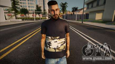 A man with a beard and a T-shirt for GTA San Andreas