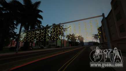 Poles with a garland (LS-SF) for GTA San Andreas