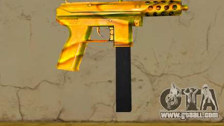 Tec-9 Texture Gold for GTA Vice City