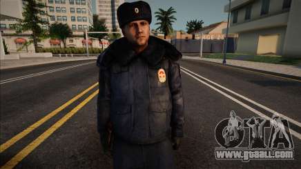 District police officer in winter uniform for GTA San Andreas