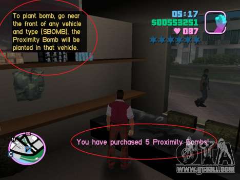 Proximity Bomb for GTA Vice City