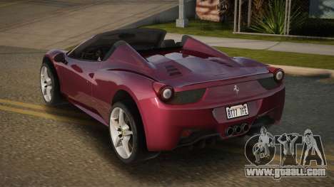 Ferrari 458 Spider V2.1 for GTA San Andreas