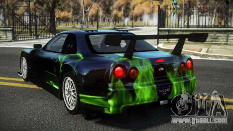 Nissan Skyline R34 Dibofas S10 for GTA 4