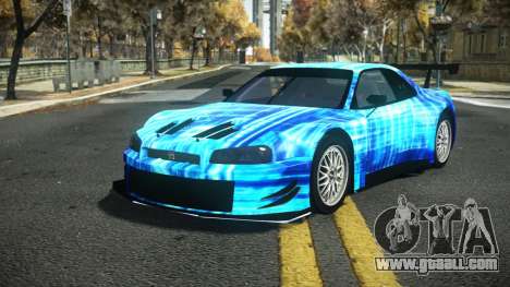 Nissan Skyline R34 Dibofas S2 for GTA 4