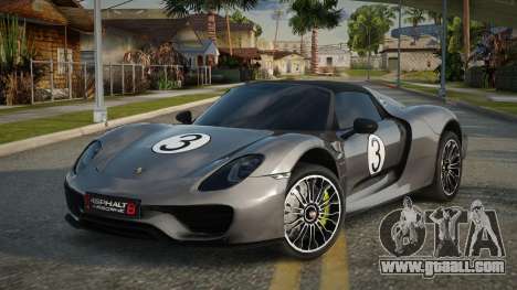 Porsche 918 Spyder V2.1 for GTA San Andreas