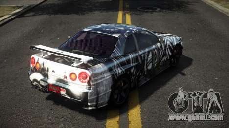 Nissan Skyline R34 Dezro S6 for GTA 4