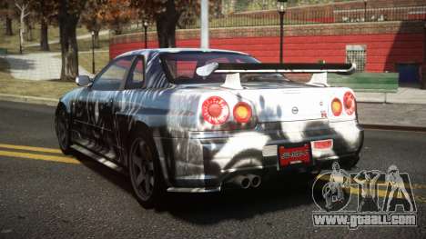 Nissan Skyline R34 Dezro S6 for GTA 4