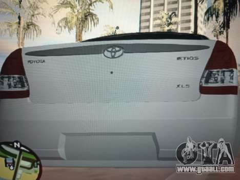 Toyota Etios Sedan (floored) for GTA San Andreas