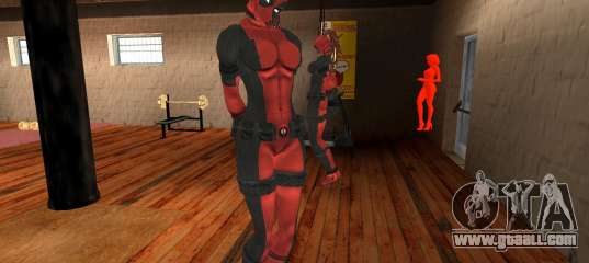 Lady Deadpool boxing bag