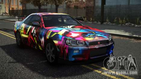 Nissan Skyline R34 Cusvar S10 for GTA 4