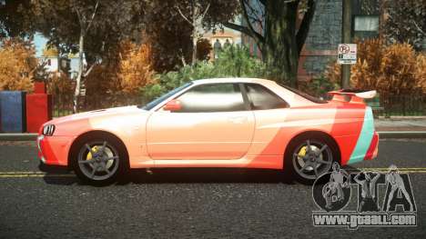 Nissan Skyline R34 Cusvar S6 for GTA 4