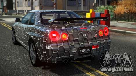 Nissan Skyline R34 Cusvar S8 for GTA 4
