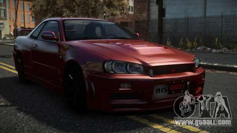 Nissan Skyline R34 Quwhit for GTA 4