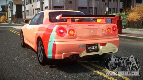 Nissan Skyline R34 Cusvar S6 for GTA 4