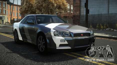 Nissan Skyline R34 Cusvar S14 for GTA 4