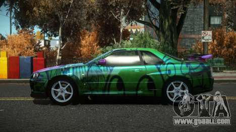 Nissan Skyline R34 Drujo S6 for GTA 4