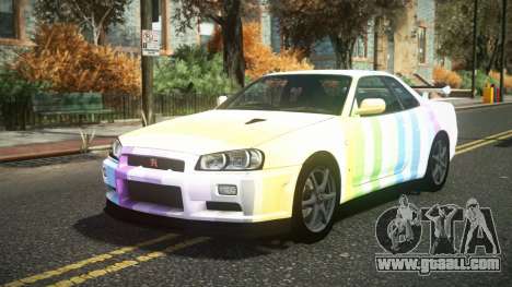 Nissan Skyline R34 Cusvar S4 for GTA 4