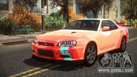 Nissan Skyline R34 Cusvar S6 for GTA 4