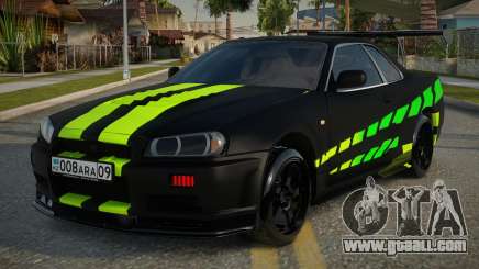 Nissan Skyline R34 GPJ for GTA San Andreas