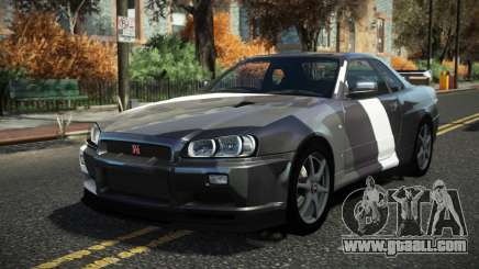 Nissan Skyline R34 Cusvar S14 for GTA 4