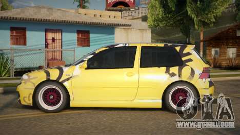 Volkswagen Golf R32 Yellow for GTA San Andreas