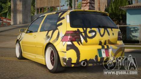 Volkswagen Golf R32 Yellow for GTA San Andreas