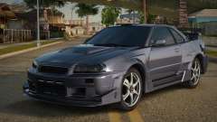 Nissan Skyline GT R34 Tunable for GTA San Andreas