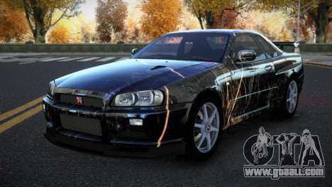 Nissan Skyline R34 Richtiny S8 for GTA 4