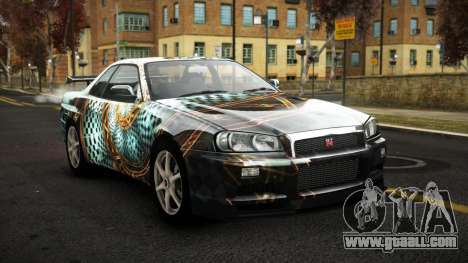 Nissan Skyline R34 Sahunlia S2 for GTA 4