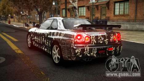 Nissan Skyline R34 Sahunlia S5 for GTA 4