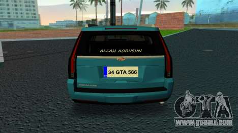 Cadillac Escalade 2019 for GTA Vice City