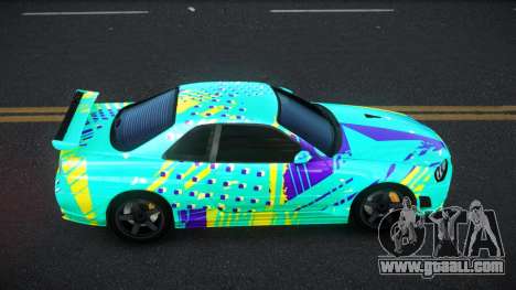 Nissan Skyline R34 Selyn S6 for GTA 4